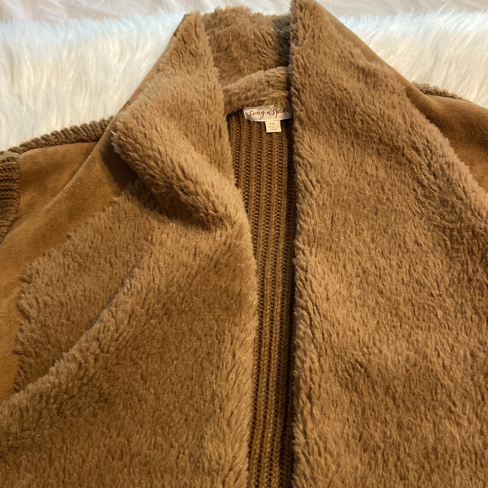 Song in Spirit XXL Jacket/ Cardigan brown color excellent condition - Picture 10 of 11